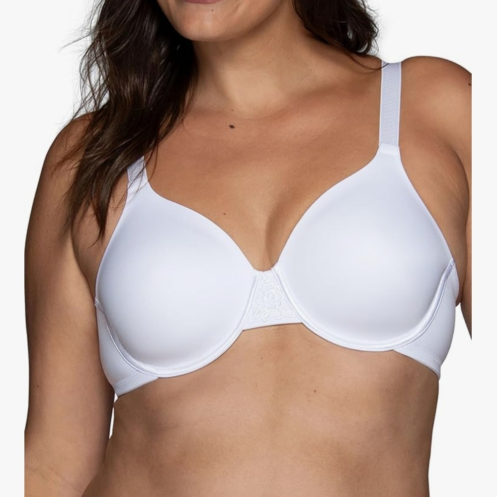 Vanity Fair Smoothing Beauty Back Underwire Bra White T-shirt Bra Size 38DDD NWT